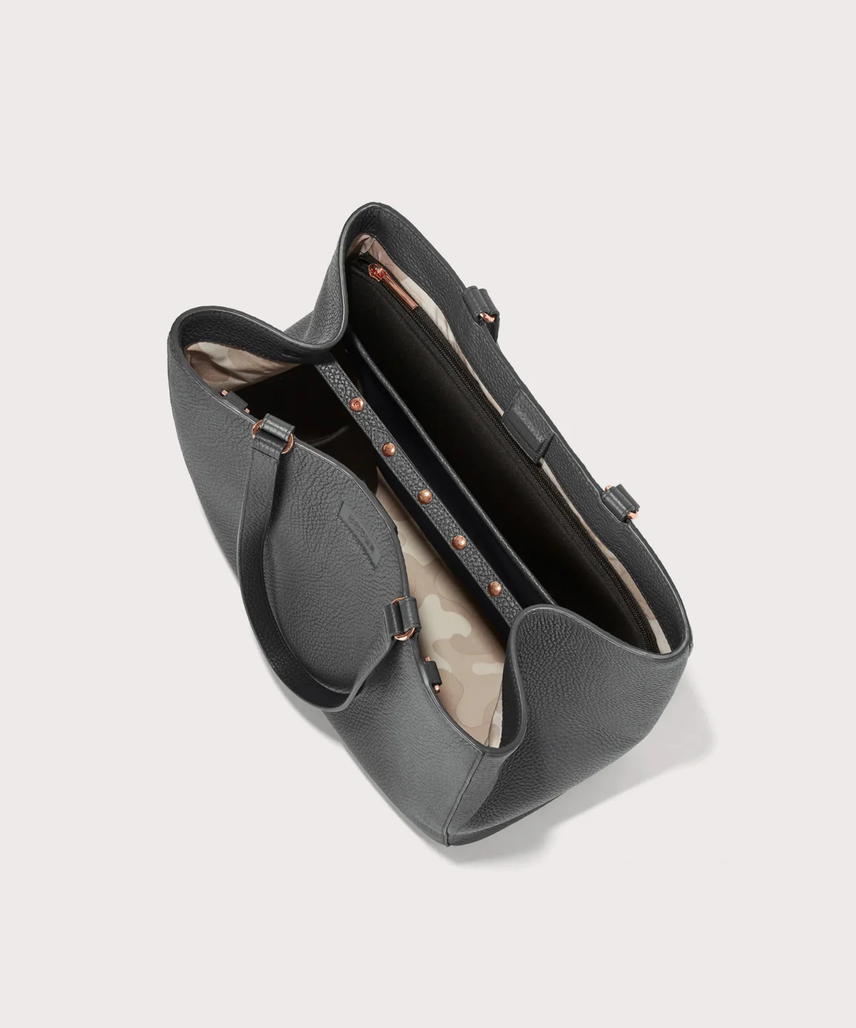 Allyn Tote in Graphite, Large - Image 6